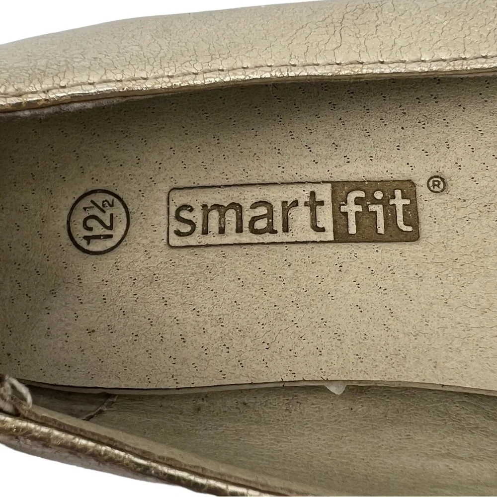 Smart Fit Gold Slip On Ballet Flats Size 12 1/2 Girl’s